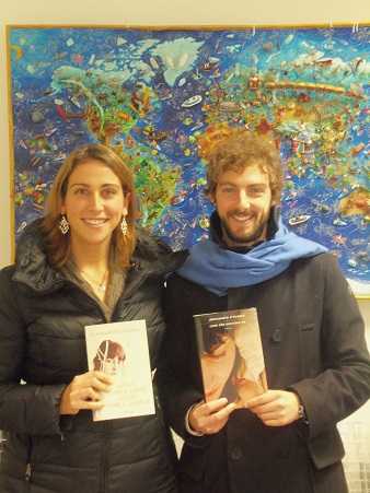 Alessandro DAvenia with our teacher, Mrs Karathanasis. She will translate the book into English.