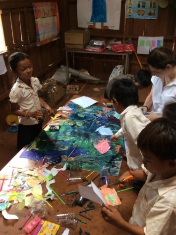 Camilla, Matteo, Francesco and Tommaso visit school project in Cambodia