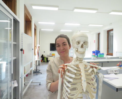 Miss Geddes in her lab