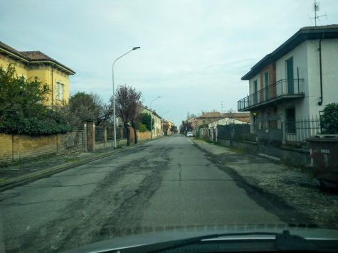 An empty street in Rivanazzano (PV)