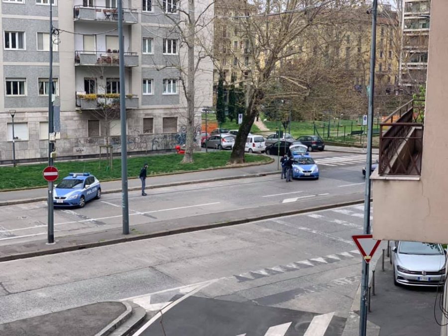 Police Road Blocks in Porta Romana, Milan